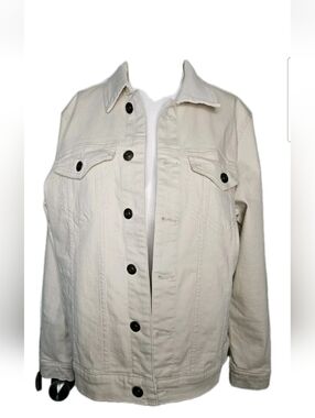 Bagatelle Collection Women's Creme Colored Jean Jacket Size Medium